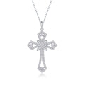 Geometric Moissanite Cross Necklace