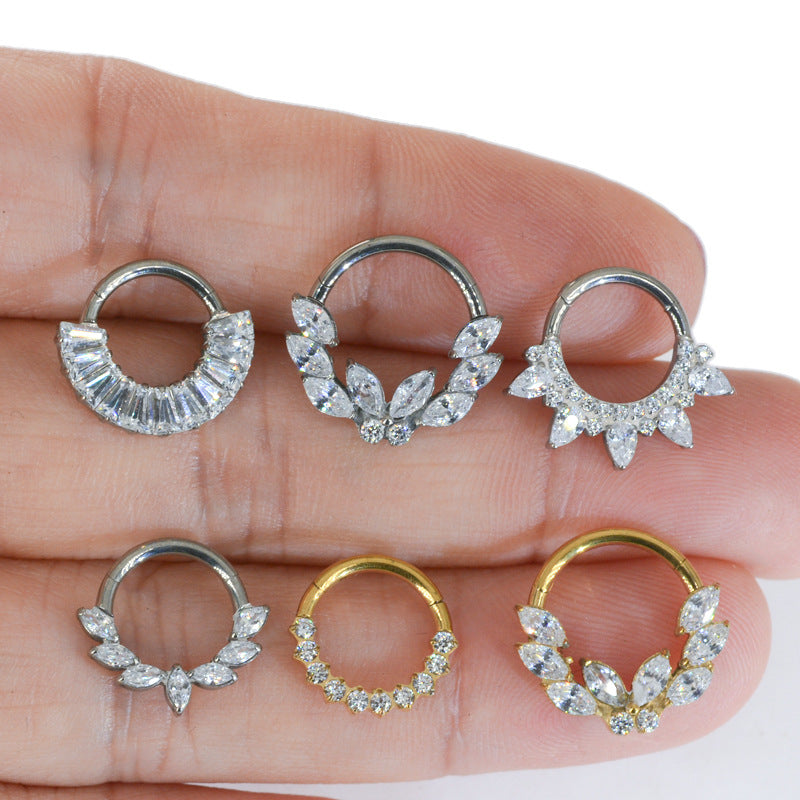 Crown Wing Butterfly Nose Piercing Jewelry