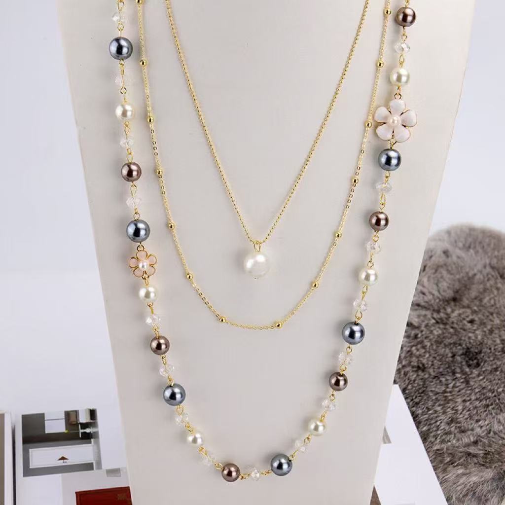 💎 Signature Beaded Pearl Necklace