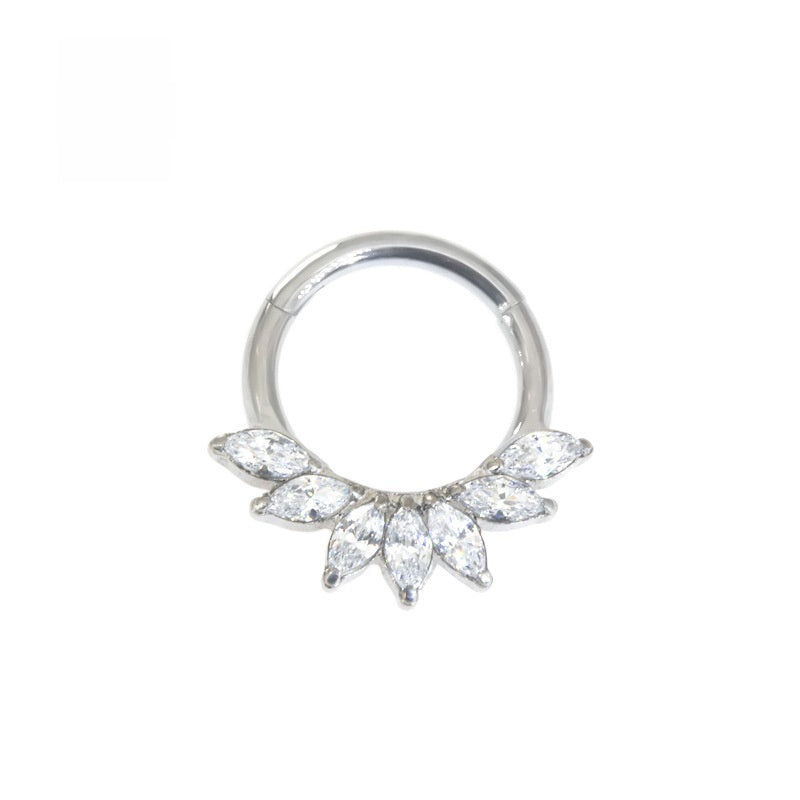 Crown Wing Butterfly Nose Piercing Jewelry