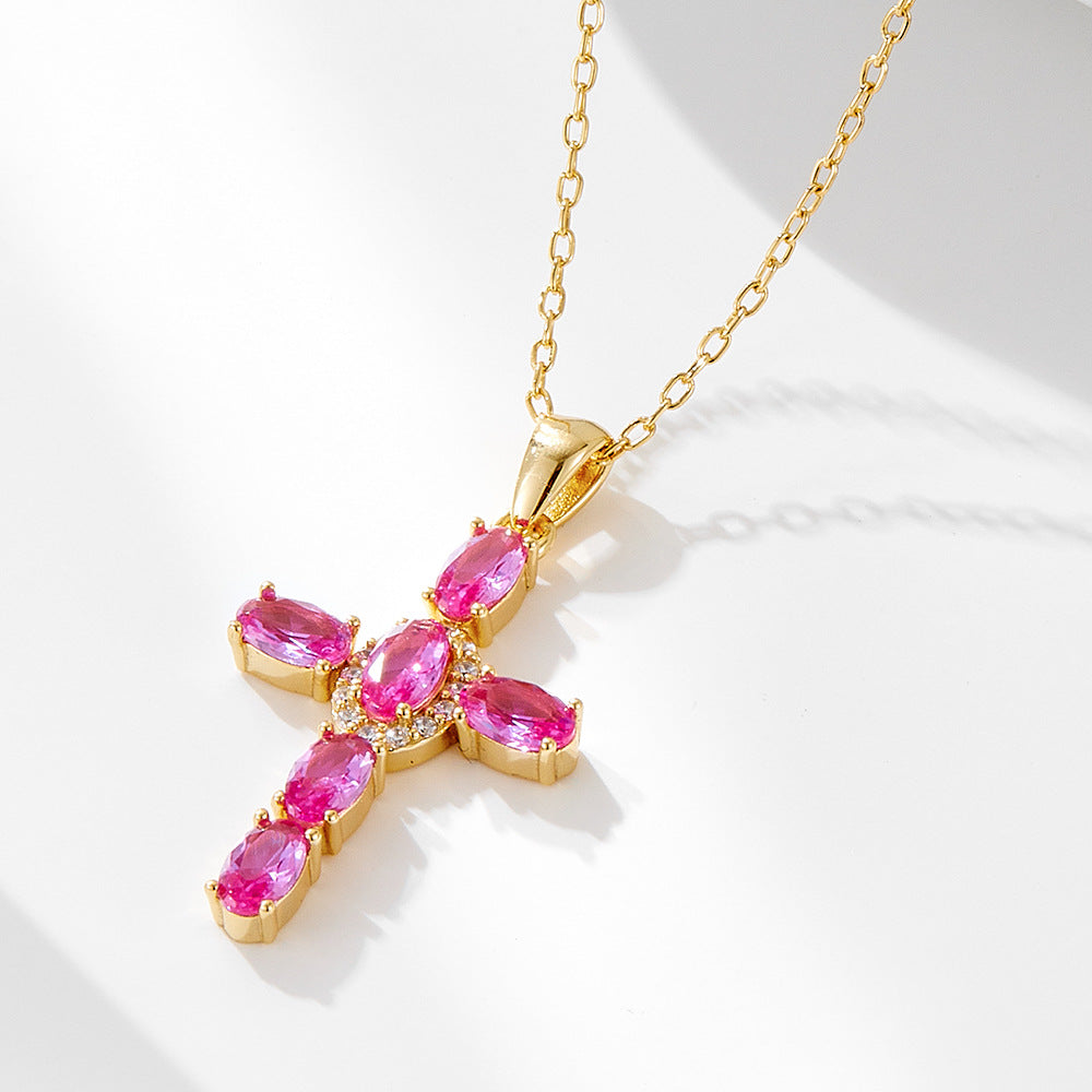 Cross Zircon Necklace