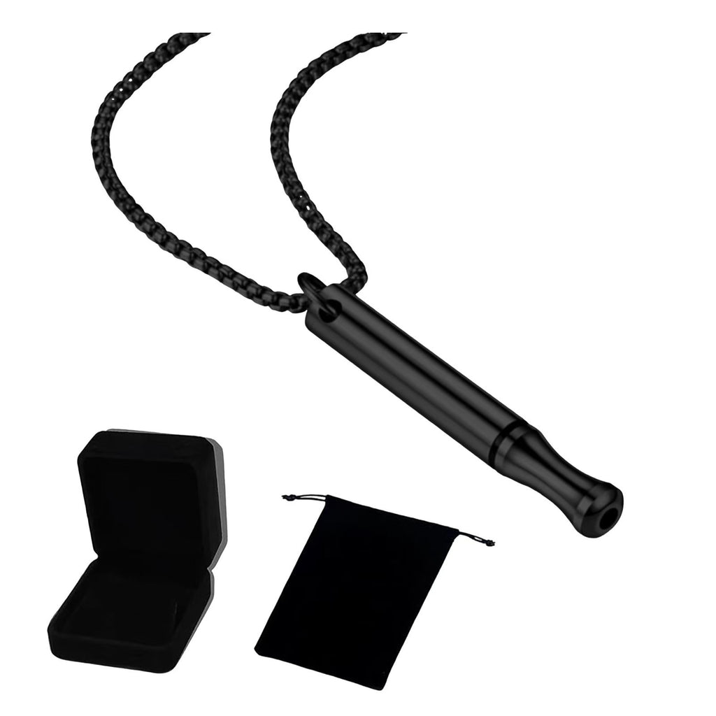 Stainless steel stress-relieving necklace