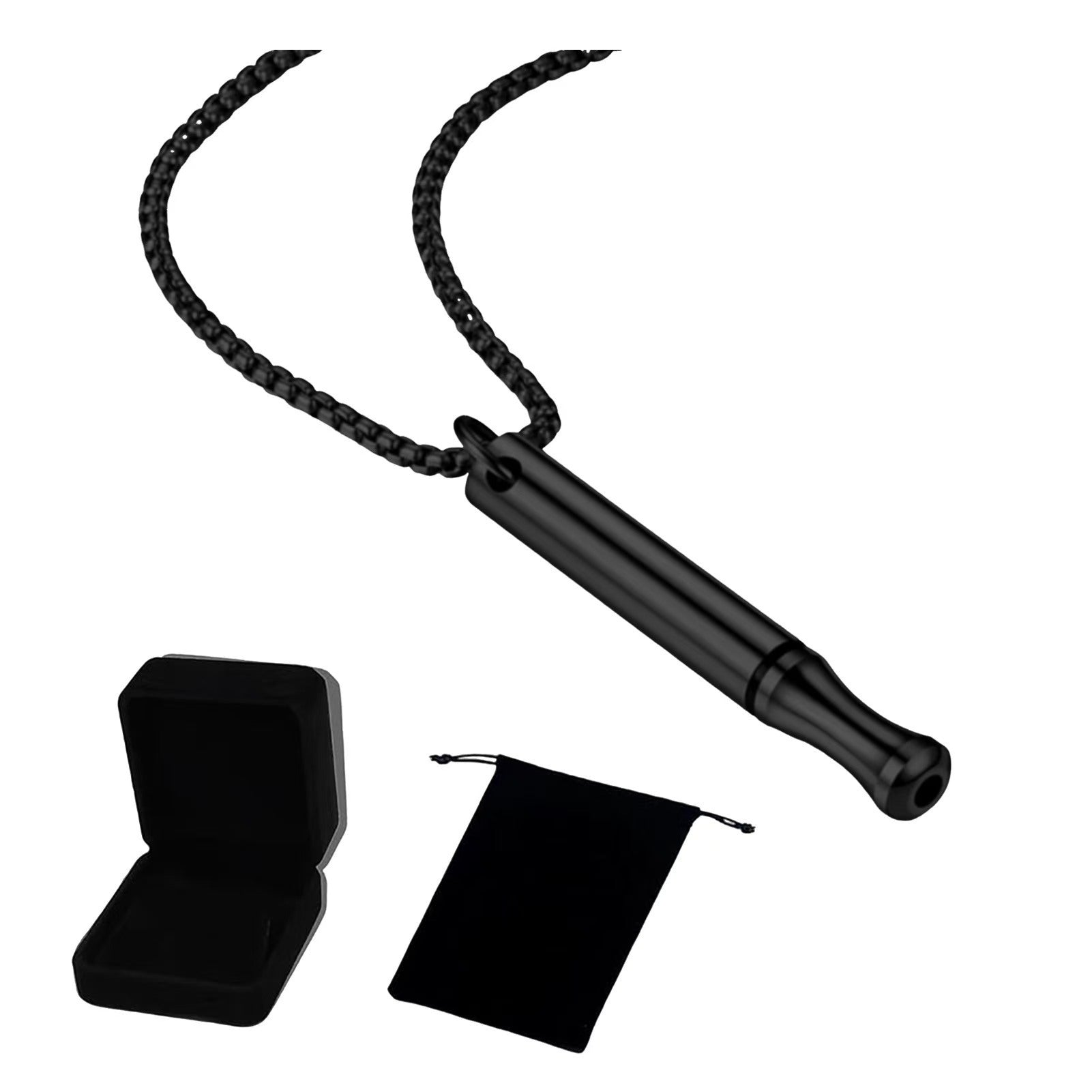 Stainless steel stress-relieving necklace