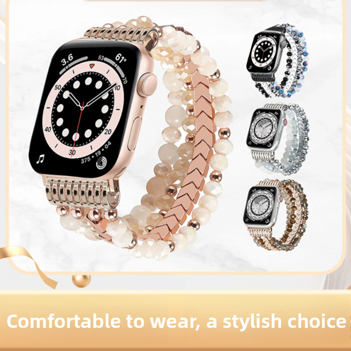 Apple Watch Jewelry Beaded Strap with Arrow Design