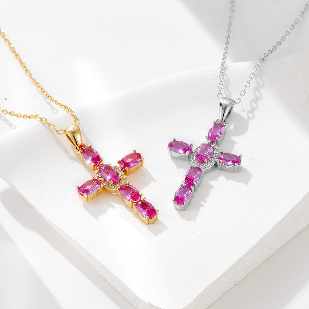 Cross Zircon Necklace