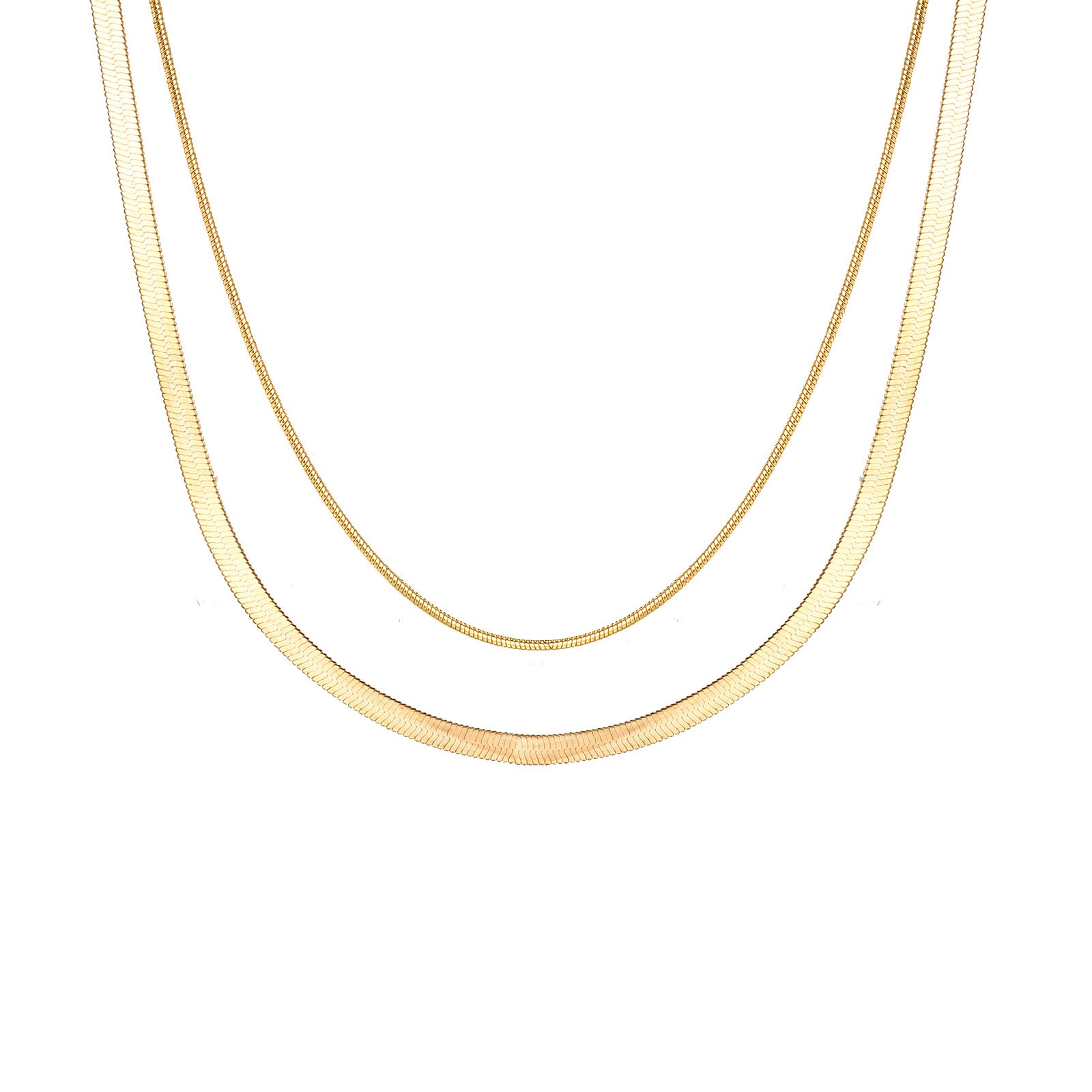 Double-layer snake chain necklace