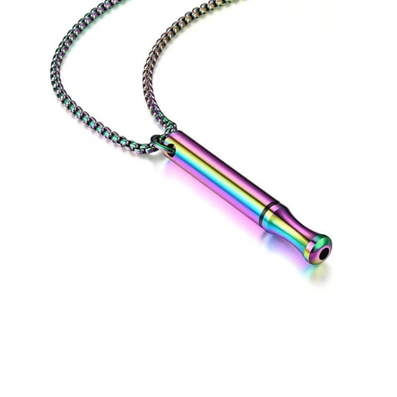 Stainless steel stress-relieving necklace