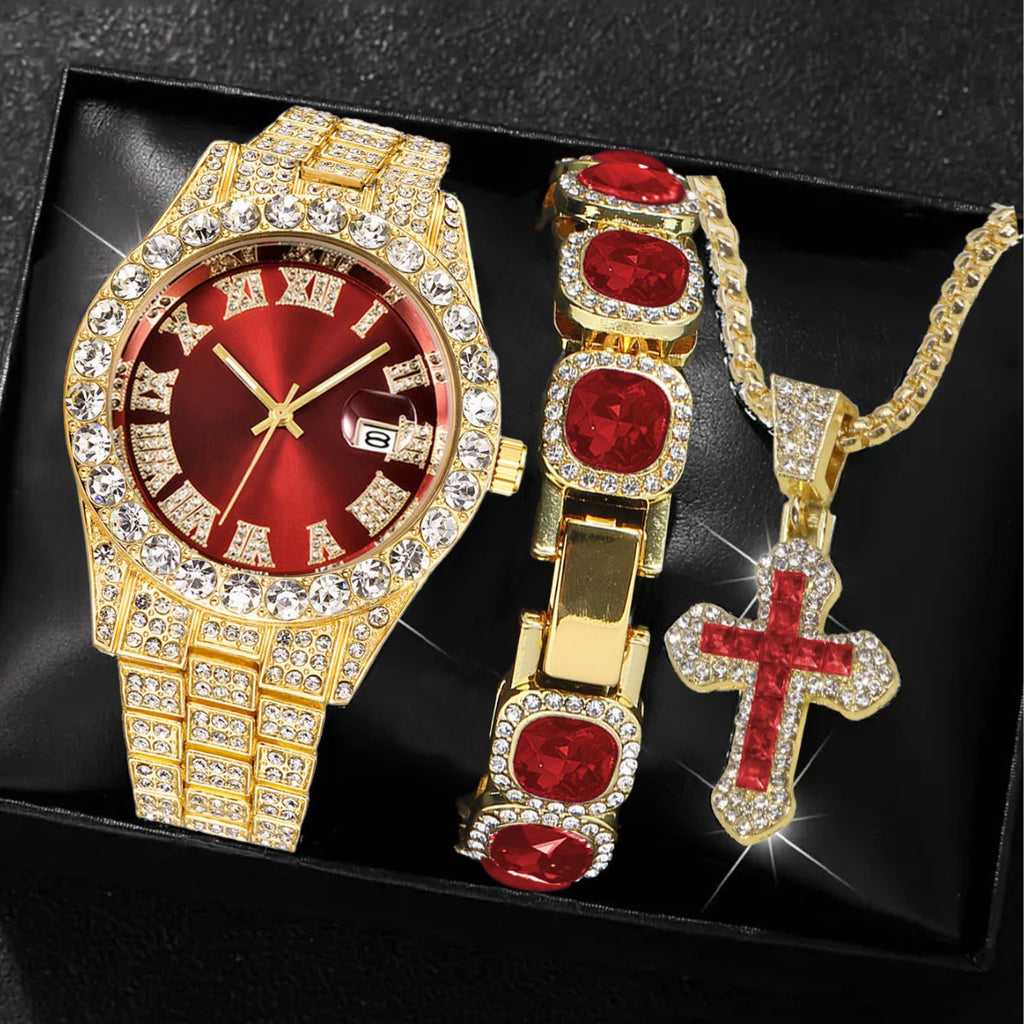 Diamond-Encrusted Quartz Watches