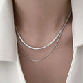 Double-layer snake chain necklace