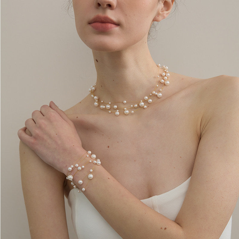Women's Starry Sky Pearl Necklace