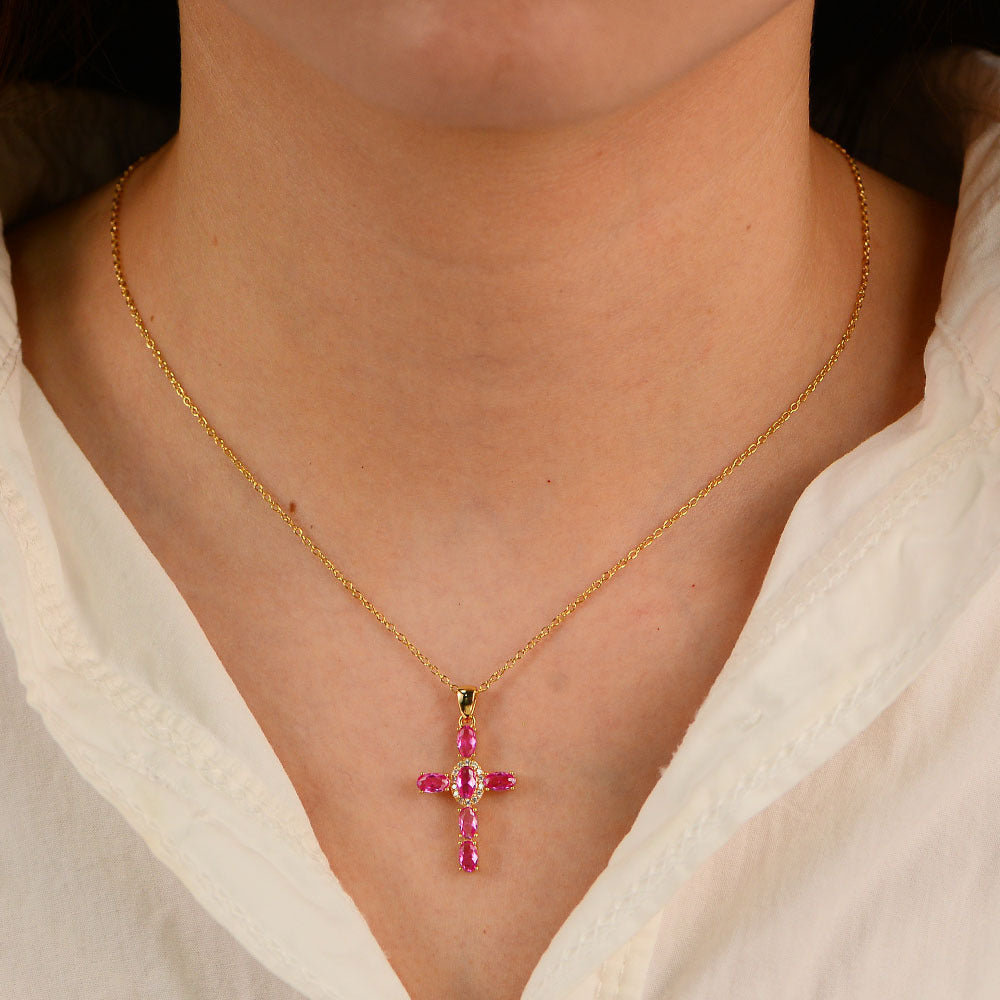 Cross Zircon Necklace