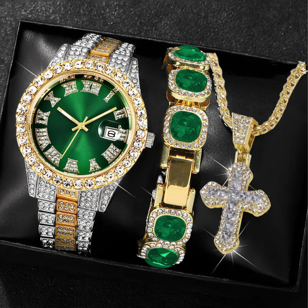 Diamond-Encrusted Quartz Watches