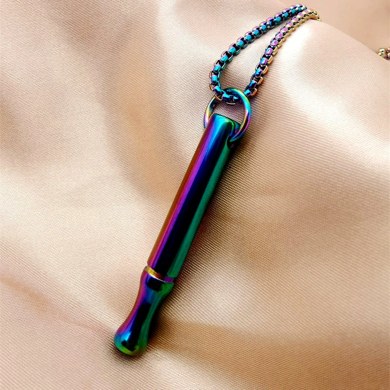 Stainless steel stress-relieving necklace