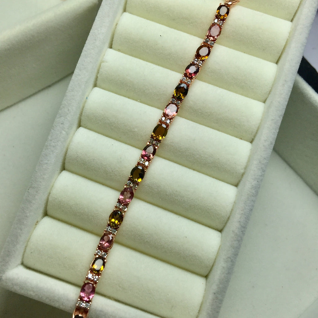 Colored Gemstone Jewelry Bracelet