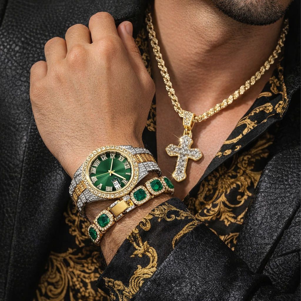 Diamond-Encrusted Quartz Watches