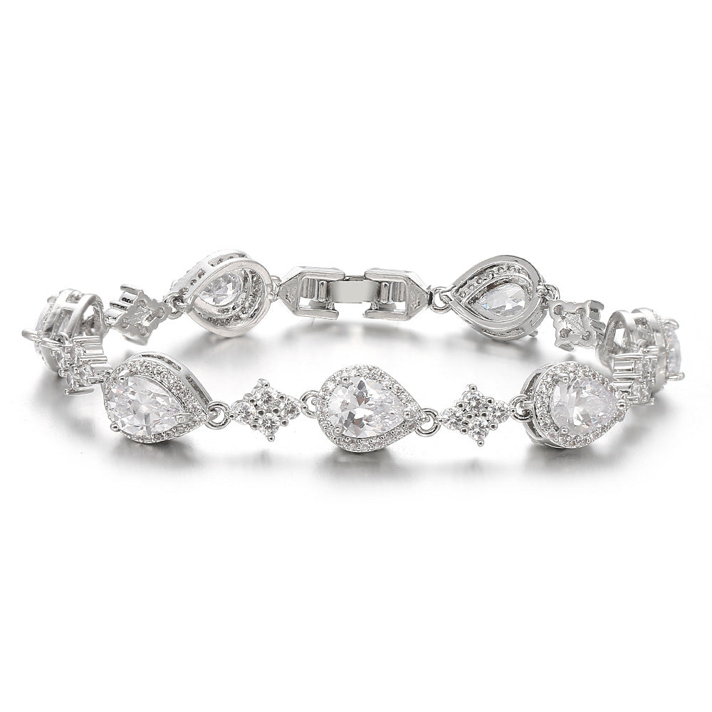 Drop Shape Zircon Bracelet Women's Jewelry