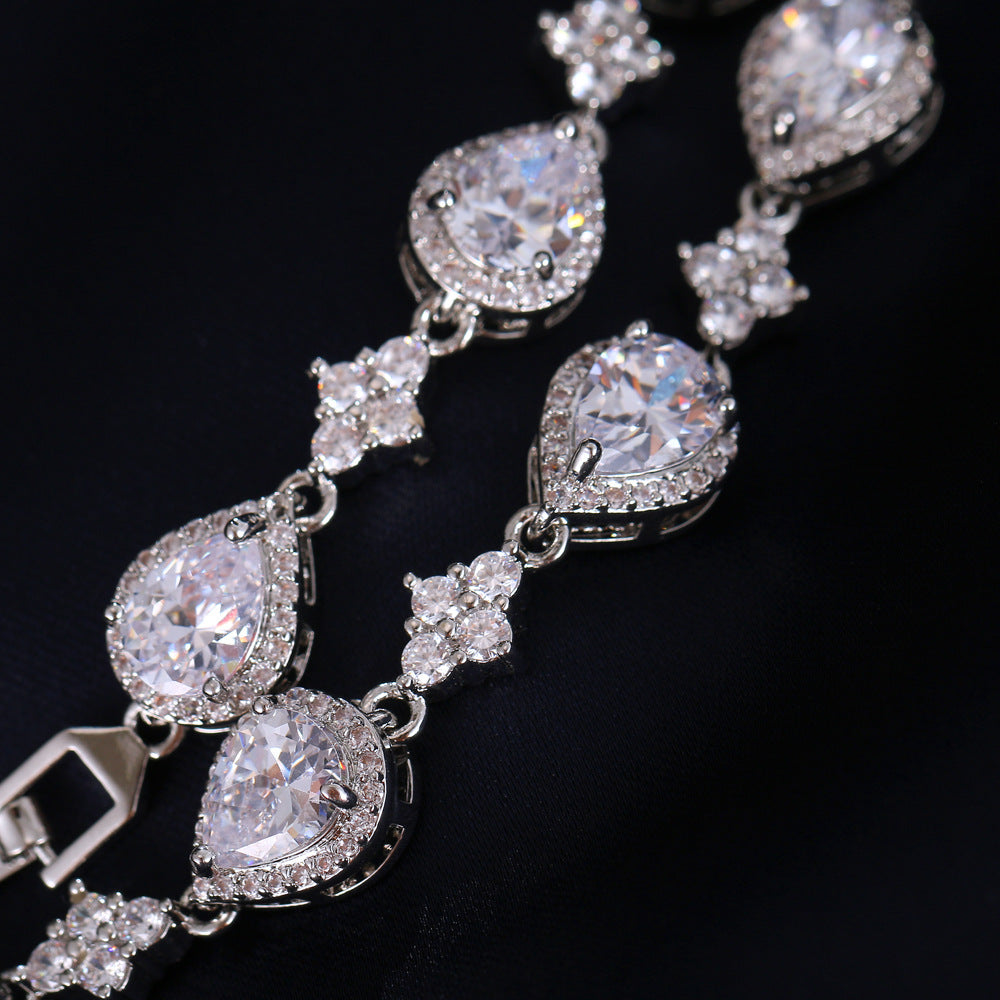 Drop Shape Zircon Bracelet Women's Jewelry