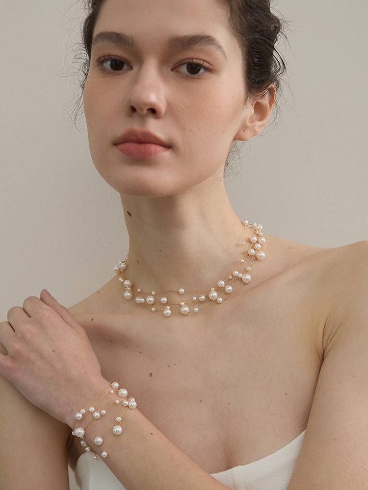 Women's Starry Sky Pearl Necklace