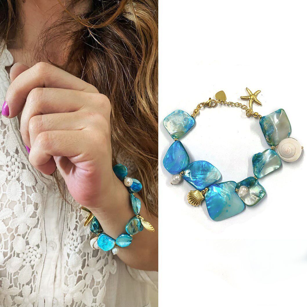 Exaggerated irregular seashell necklace/collarbone chain