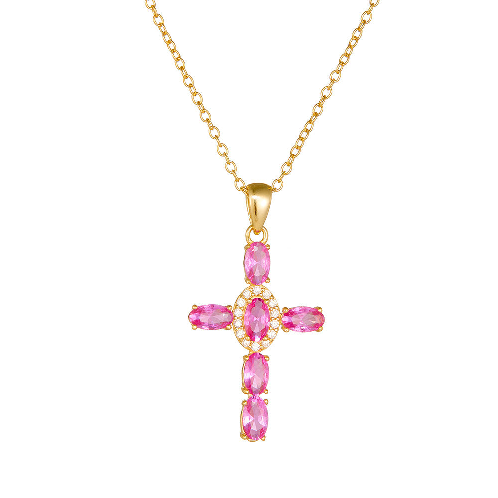 Cross Zircon Necklace