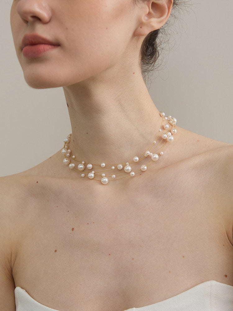 Women's Starry Sky Pearl Necklace
