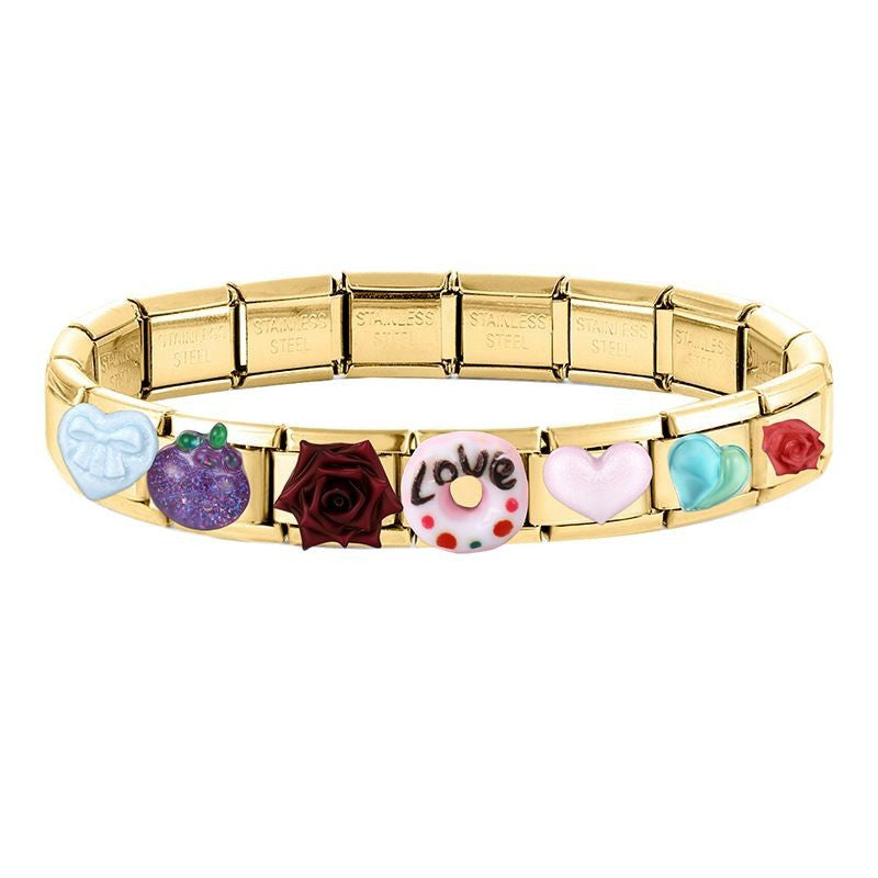 Gold Base Colorful DIY Jewelry Charms for Bracelets Anklets Rings